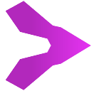 The CHARGER: a broad arrowhead with a V bitten out of the tail.